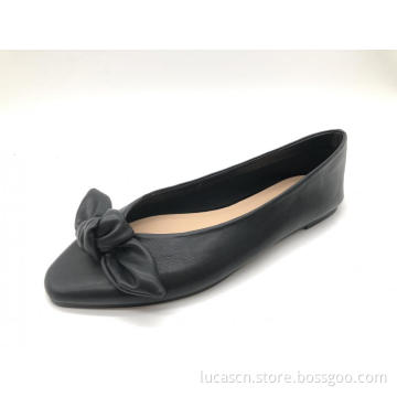 Women's Knotted Front PointedToe Ballet Flats